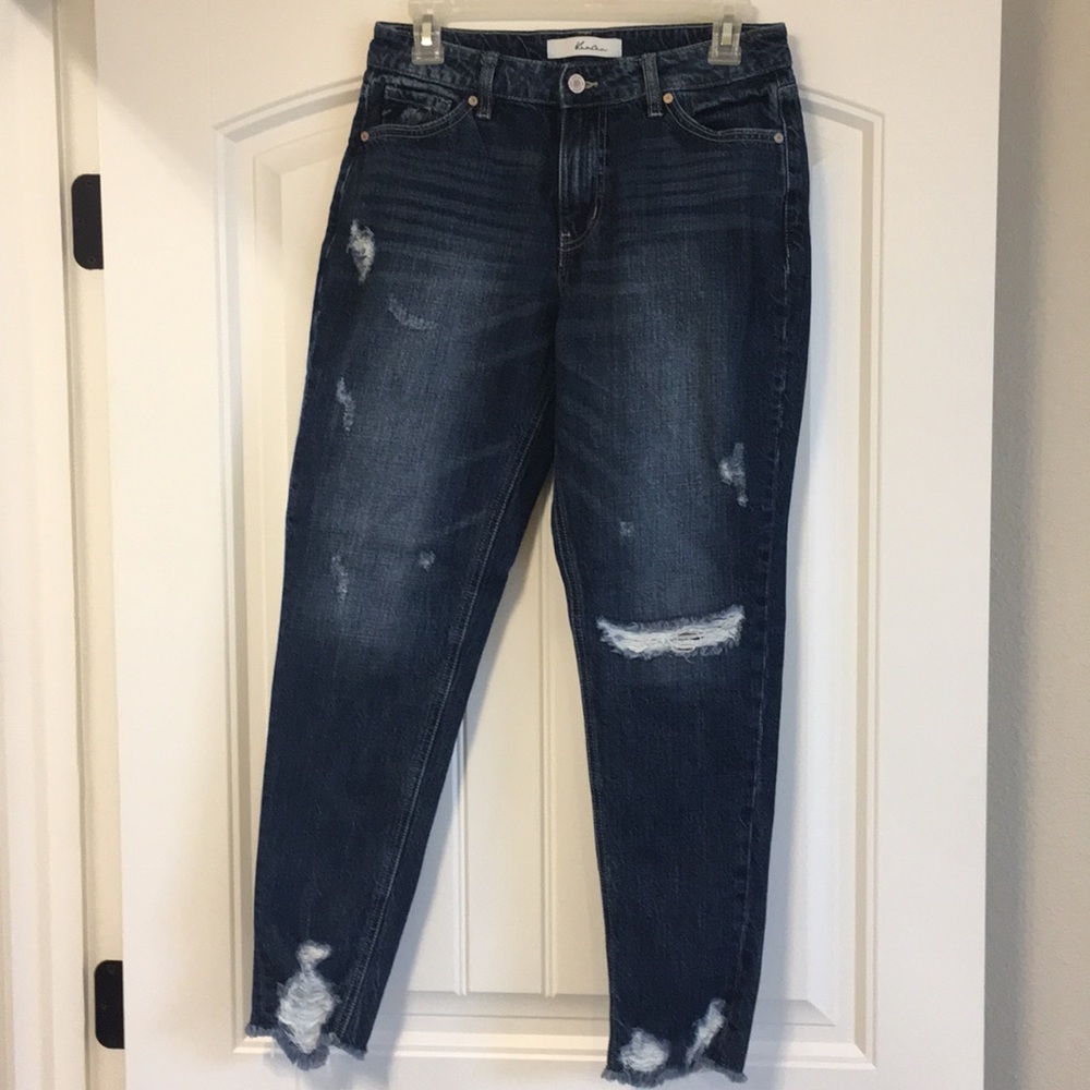 Distressed Boyfriend Fit Jeans